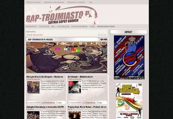 Webdesign: Rap-Trojmiasto