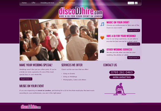 Webdesign: discoDJhire